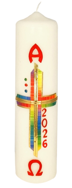 Ostertischkerze 270/70 mm, Dek. 3391